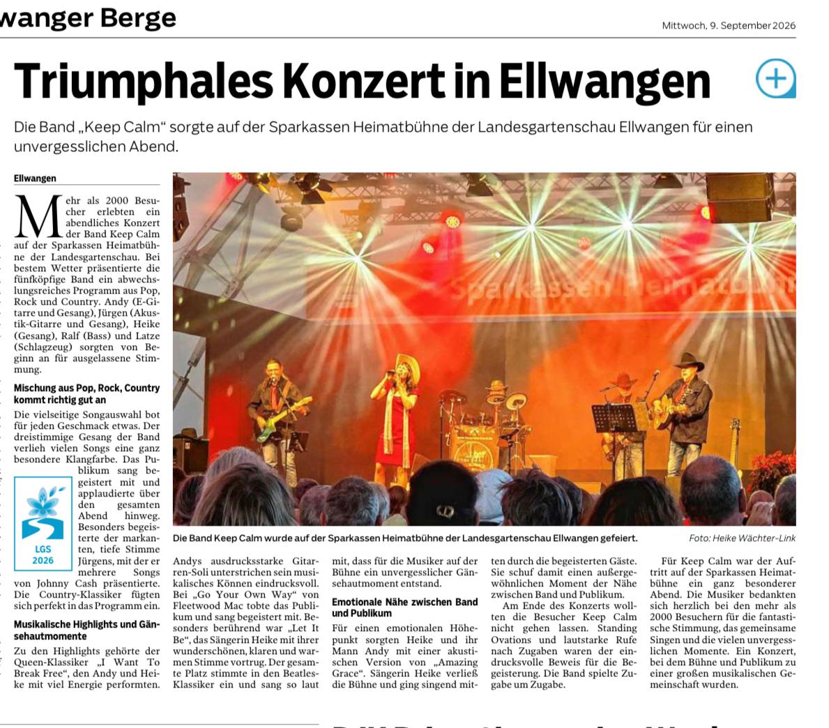 Pressebericht Schwäbische Post Landesgartenschau 2026